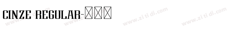 cinze regular字体转换